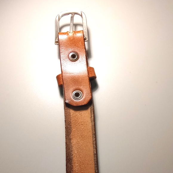 Vintage Hand Crafted Tan Western Tooled Leather Name "Mary" Women's Belt Size 32 - Picture 9 of 13